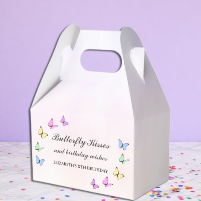 Färgfjärilar, födelsedag presentaskar (Skapare uppladdad)