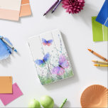 Färgfjärilar med iPad Air Cover Vår iPad Mini Skydd<br><div class="desc">Vår Joy - Färgämnen som används i Nature Watercolor Painting Butterfly och Flowers - Välj / lägg till din favorittext / Färg - Gör ditt unika utfall - Ändra storlek och flytta eller ta bort och lägg till inslag med anpassning av verktyg! - Teckning och MJÖLKS UTFORMNING. Du kan också...</div>