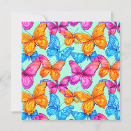 Färgfjärilar Mönster Julkort