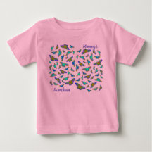 Färgfjärilar på baby rosa - baby T-Shirt