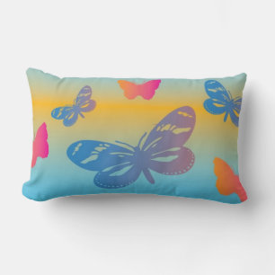 Färgfjärilar Pillow Lumbarkudde