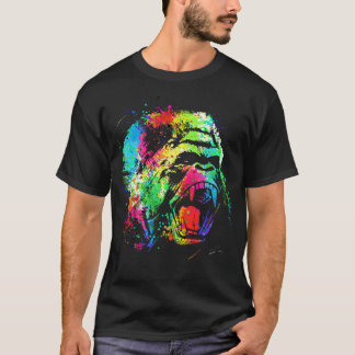 Färgfläck gorilla t shirt