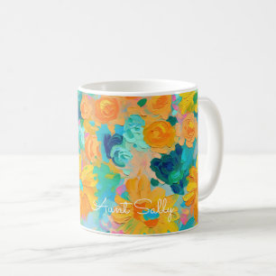 Färgfläckad Blommigt NAMN Artisan Colorful Kaffemugg