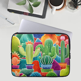 Färgfläckad Cacti Laptop Fodral