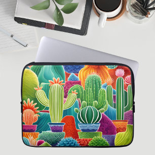 Färgfläckad Cacti Laptop Fodral