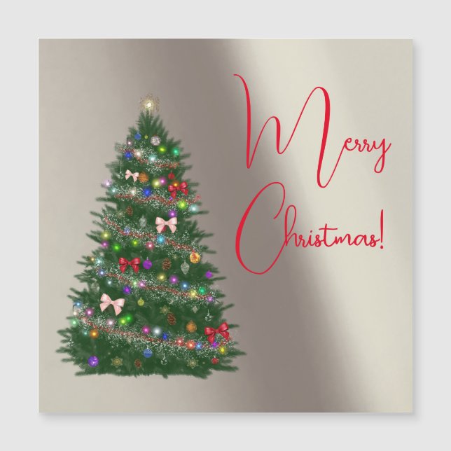 Färgfläckad dekorerad julgran (Framsida)