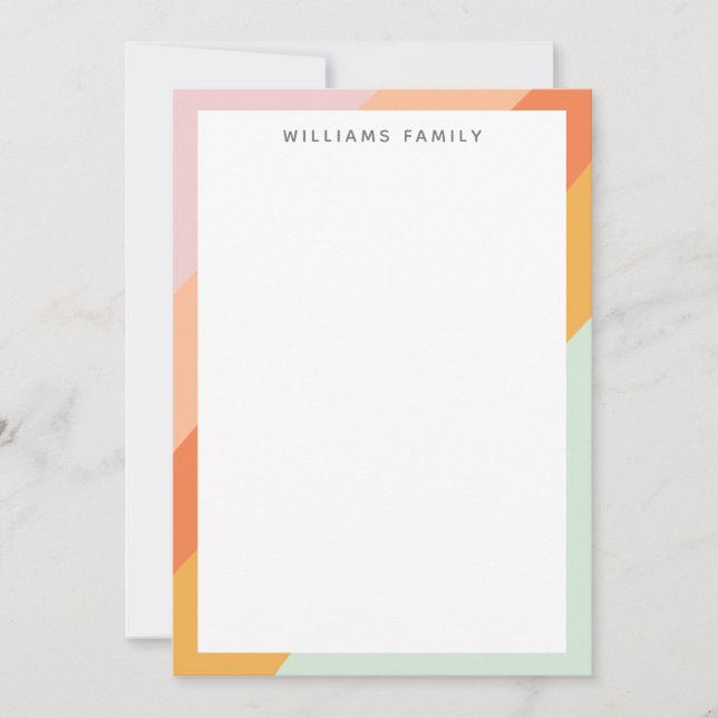 Färgfläckad diagonal Rand Retro Sweet Candy Pastel (Framsida)