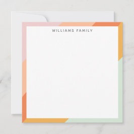 Färgfläckad diagonal Rand Retro Sweet Candy Pastel Tack Kort