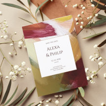 Färgfläckad Grönt, handmålad Abstrakt Art