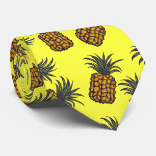 Färgfläckad handmålad tropiska ananas mönster slips