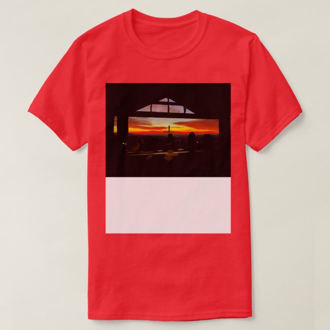 Färgfläckad Himmel vid Söt Ställe T Shirt (Design framsida)