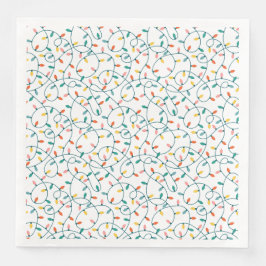 Färgfläckad Julafton Ljus Mönster under julhelgen Pappersservett