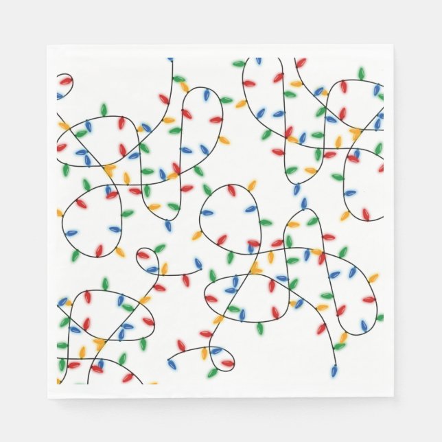 Färgfläckad julafton Party Ljus Pappersservett (Framsidan)