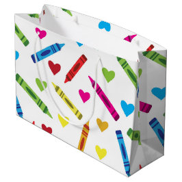 Färgfläckad Kritor Mönster med hjärtan