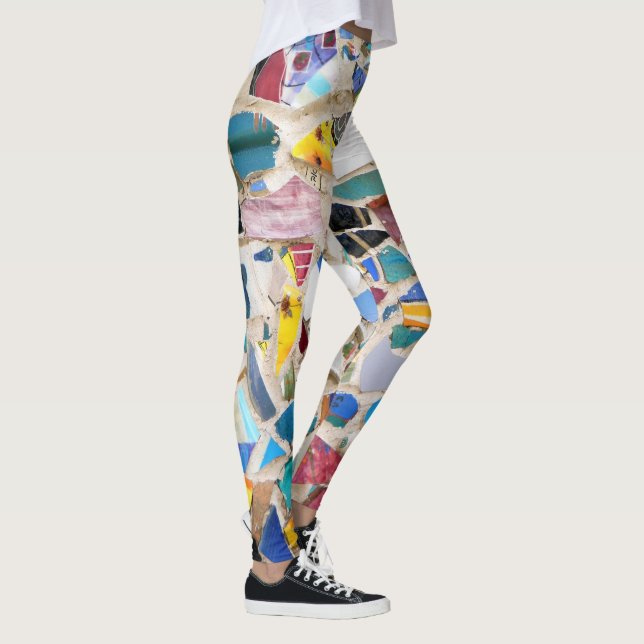 Färgfläckad lervägg bild är mycket ovanlig leggings (Höger)