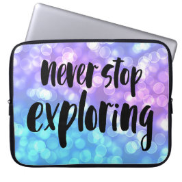 Färgfläckad Ljus/Sluta aldrig utforska Laptop Fodral