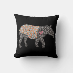 Färgfläckad malaysisk tapir kudde