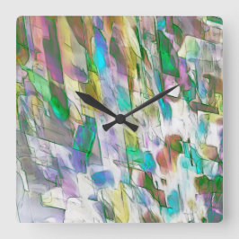 Färgfläckad, ogenomskinlig eller satiny match fyrkantig klocka