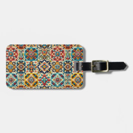 Färgfläckad Personlig och blå mexikansk kokt Bagagebricka