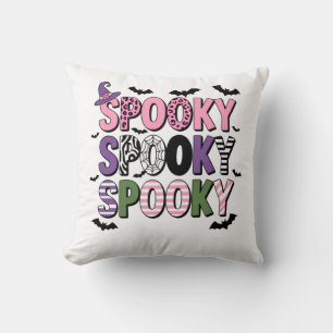 Färgfläckad taloky Halloween Cute Witch Hat & Flad Kudde
