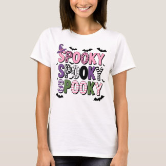 Färgfläckad taloky Halloween Cute Witch Hat & Flad T Shirt