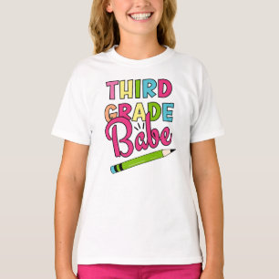Färgfläckad tredje Klass-babe - Back to school T Shirt