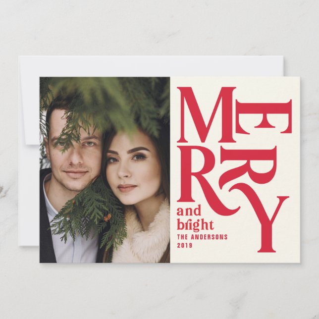 Färgfläckad vintage, merry chritsmas-foto meddelande (Framsida)