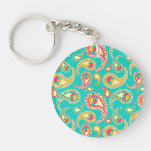 Färgfläckad vintage paisley mönster