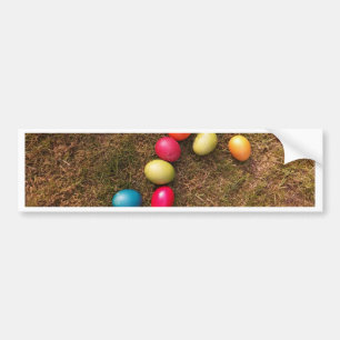 Färgfläckade ägg i Garden, Påskägg Bildekal