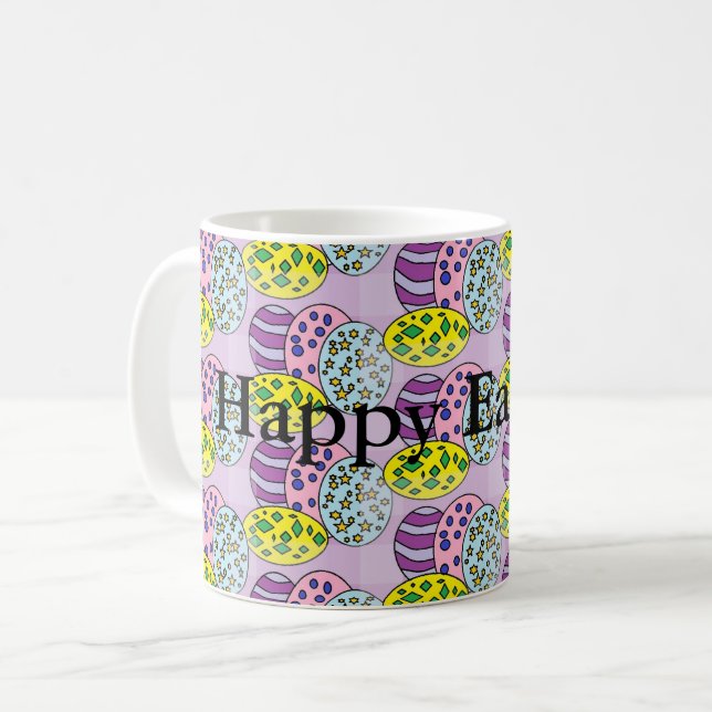 Färgfläckade ägg Påsk Kaffemugg (Framsida vänster)