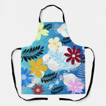 Färgfläckade Daisy Ferns Bubbles Clouds Mönster