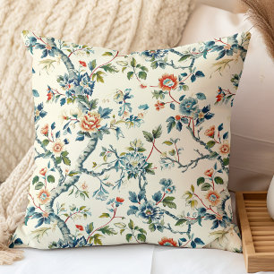 Färgfläckande Grenar Chinoiserie Mönster Kudde