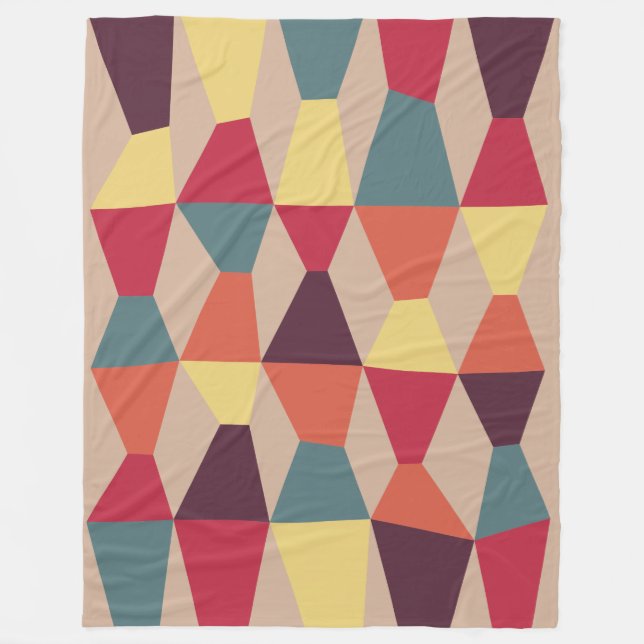 Färgfläckar 161214a - på ljusbrunt d2b29a fleecefilt (Framsidan)