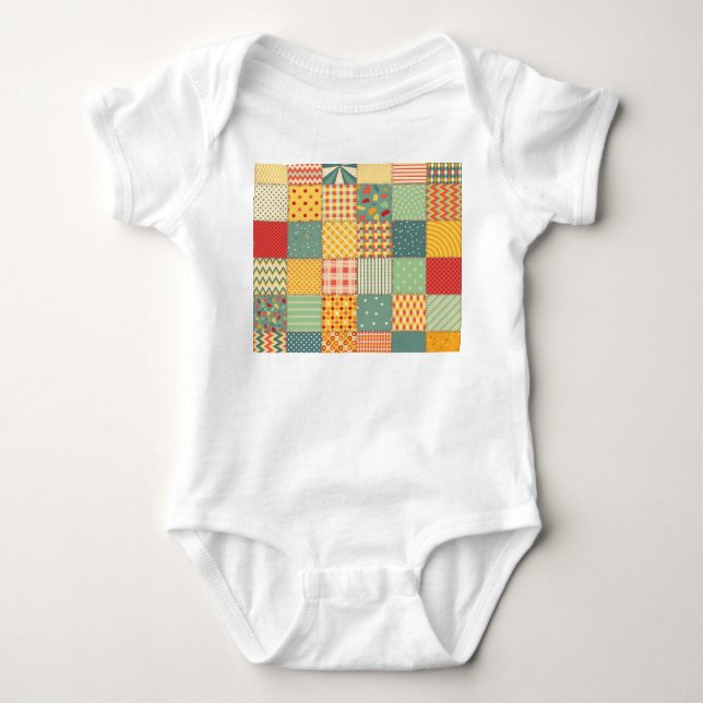 Färgfläckar: abstrakt sömlösa prydnadsföremål. t shirt (Framsida)