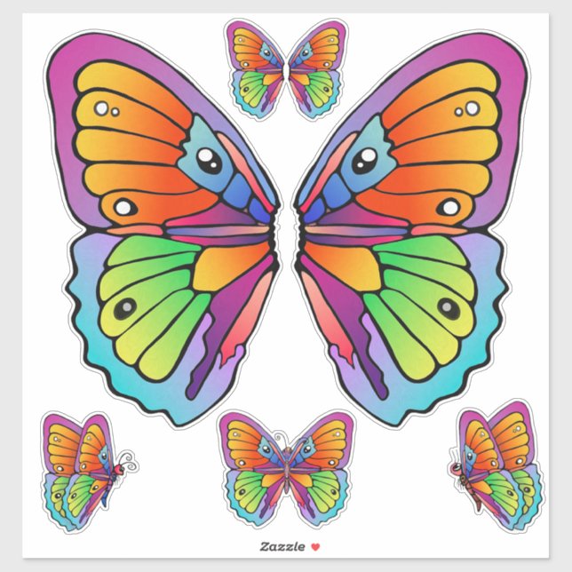 Färgfläckar, Anpassningsbar-klippt vinylförsegling Klistermärken (Ark)