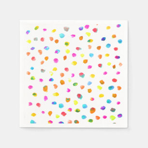 Färgfläckar av Cute polka dots, vita fläckar Pappersservett