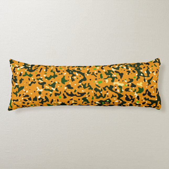 Färgfläckar av Rustic Camo Camouflage Mönster Kroppskudde (Framsidan)