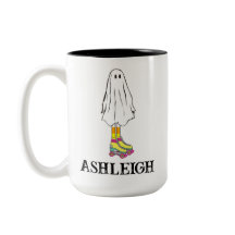 Färgfläckar av typen Cute Halloween Ghost med rull