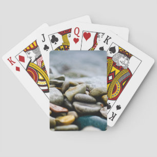 Färgfläckar av Underbar Sjöar Beach Stones Spel Kort