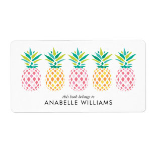 Färgfläckar för ananas-bokmärken fraktsedel