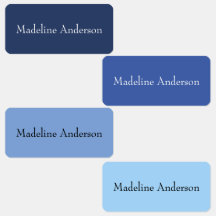 Färgfläckar för beklädnad av blå barn i Namn