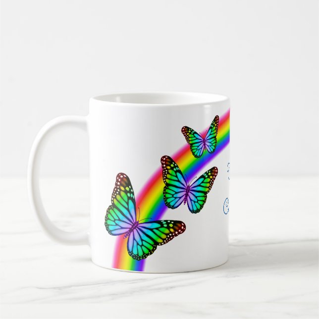 Färgfläckar för regnbåge kaffemugg (Vänster)