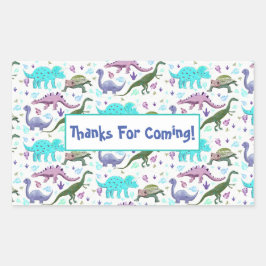 Färgfläckar Galore Tack Party Rektangulärt Klistermärke