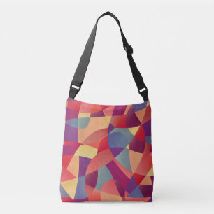 Färgfläckar: Geometric Triangles - bakgrund Axelväska
