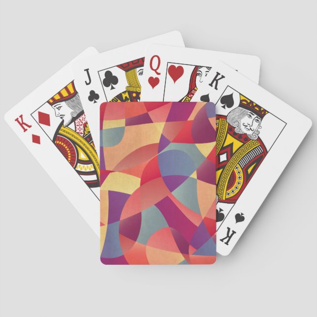 Färgfläckar: Geometric Triangles - bakgrund Casinokort (Baksidan)
