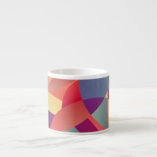 Färgfläckar: Geometric Triangles - bakgrund Espressomugg (Framsidan)