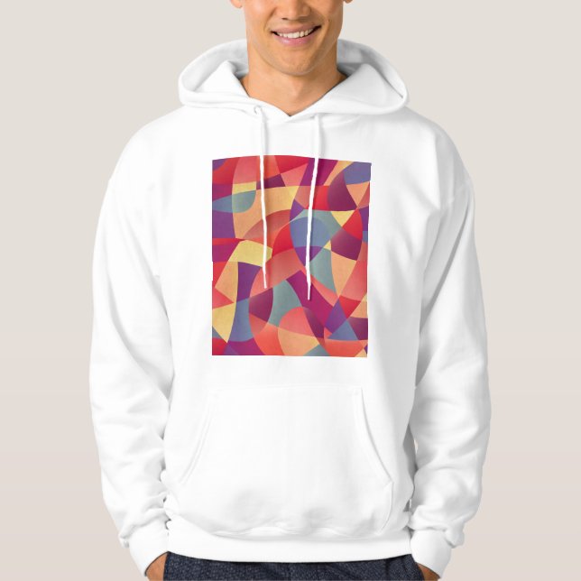 Färgfläckar: Geometric Triangles - bakgrund Hoodie (Framsida)