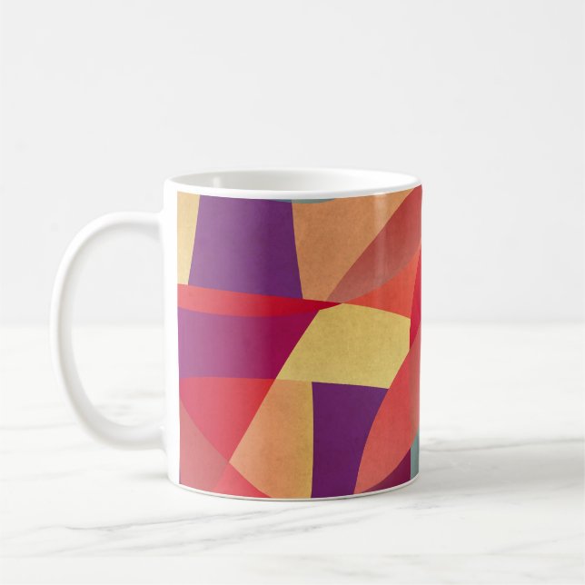 Färgfläckar: Geometric Triangles - bakgrund Kaffemugg (Vänster)