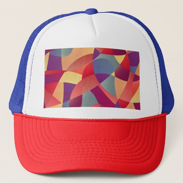 Färgfläckar: Geometric Triangles - bakgrund Keps (Framsida)