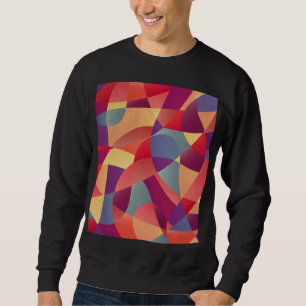 Färgfläckar: Geometric Triangles - bakgrund Lång Ärmad Tröja